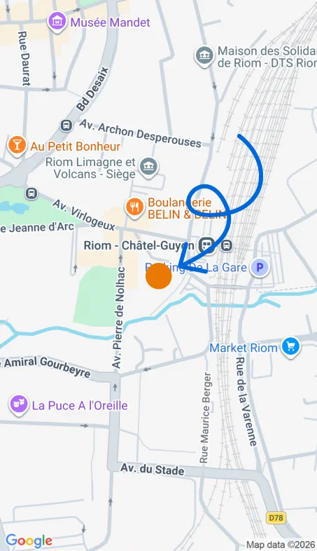 Localisation de l'agence Agence d’aide à domicile Petits-fils Riom