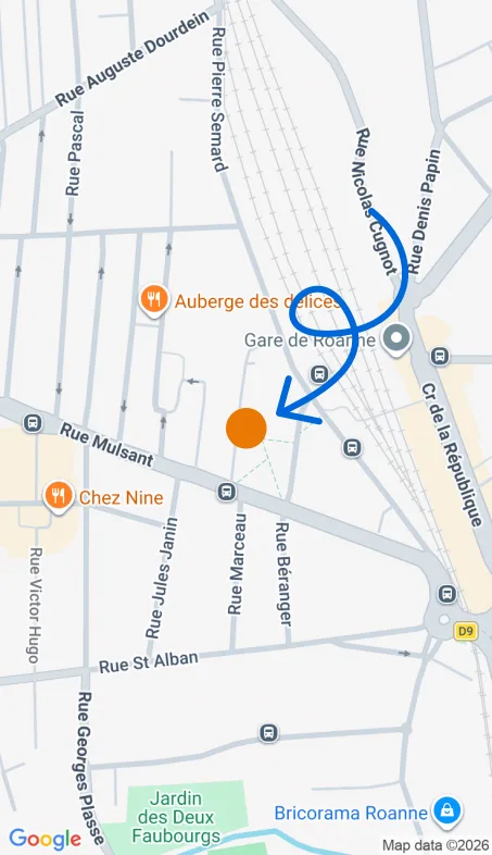 Localisation de l'agence Agence d’aide à domicile Petits-fils Roanne