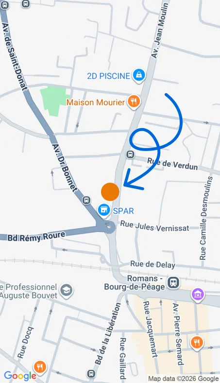 Localisation de l'agence Agence d’aide à domicile Petits-fils Romans-sur-Isère