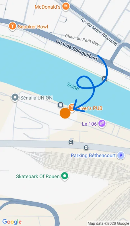 Localisation de l'agence Agence d’aide à domicile Petits-fils Rouen Sotteville