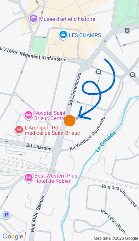 Localisation de l'agence Agence d’aide à domicile Petits-fils Saint-Brieuc