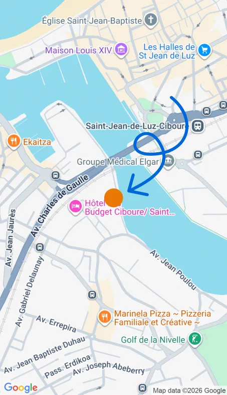 Localisation de l'agence Agence d’aide à domicile Petits-fils Saint-Jean-de-Luz
