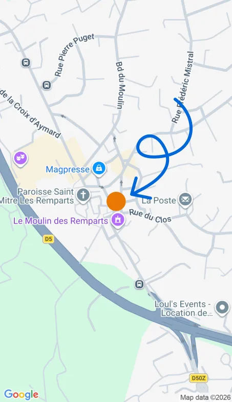 Localisation de l'agence Agence d’aide à domicile Petits-fils Saint-Mitre