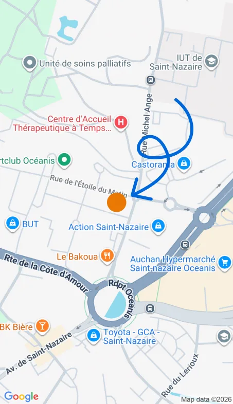 Localisation de l'agence Agence d’aide à domicile Petits-fils Saint-Nazaire