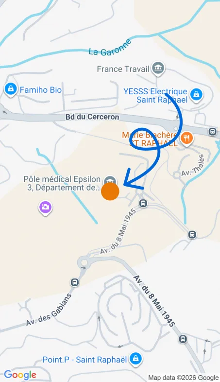 Localisation de l'agence Agence d’aide à domicile Petits-fils Saint-Raphaël