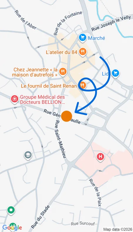 Localisation de l'agence Agence d’aide à domicile Petits-fils Saint-Renan