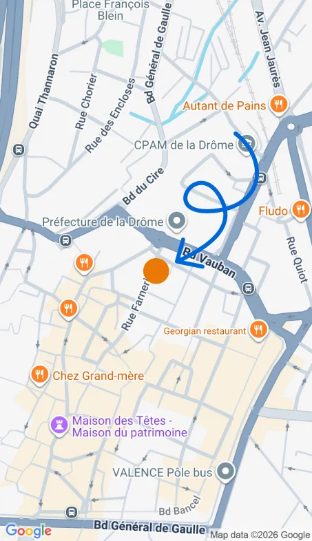 Localisation de l'agence Agence d’aide à domicile Petits-fils Valence