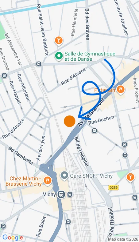 Localisation de l'agence Agence d’aide à domicile Petits-fils Vichy