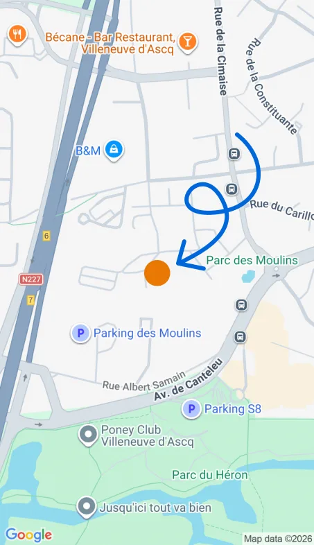Localisation de l'agence Agence d’aide à domicile Petits-fils Villeneuve-d'Ascq