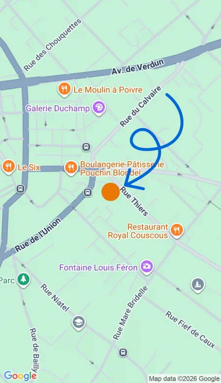 Localisation de l'agence Agence d’aide à domicile Petits-fils Yvetot